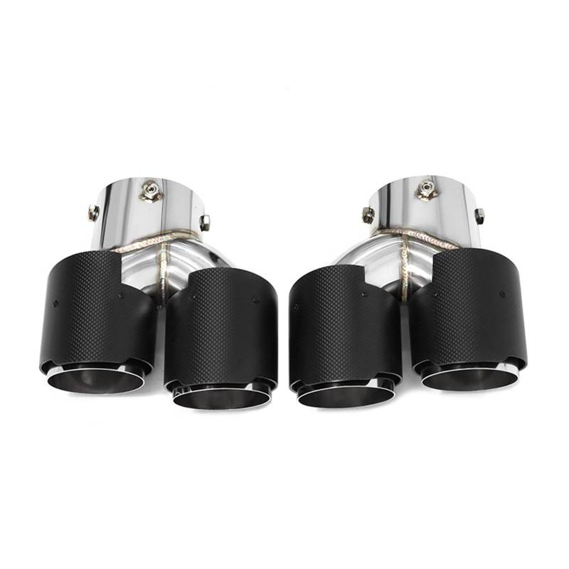 Auspuffspitze Für G22 G23 G26 M440i 2021 2022+ Dual M Auspuffrohr Schalldämpfer Spitze Auspuffanlage Düse Endrohr Auspuffrohr Spitzen(Carbon Fiber H) von Axexnejv