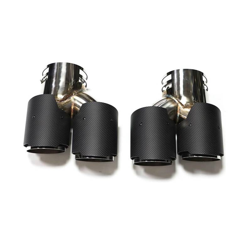 Auspuffspitze Für G22 G23 G26 M440i 2021 2022+ Dual M Auspuffrohr Schalldämpfer Spitze Auspuffanlage Düse Endrohr Auspuffrohr Spitzen(Carbon Fiber L) von Axexnejv