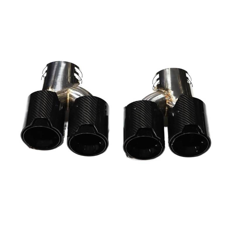 Auspuffspitze Für G22 G23 G26 M440i 2021 2022+ Dual M Auspuffrohr Schalldämpfer Spitze Auspuffanlage Düse Endrohr Auspuffrohr Spitzen(Carbon Fiber M) von Axexnejv