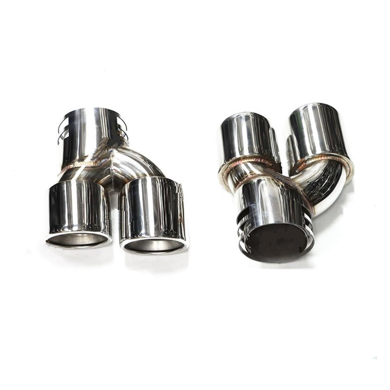 Auspuffspitze Für G22 G23 G26 M440i 2021 2022+ Dual M Auspuffrohr Schalldämpfer Spitze Auspuffanlage Düse Endrohr Auspuffrohr Spitzen(Silver B) von Axexnejv