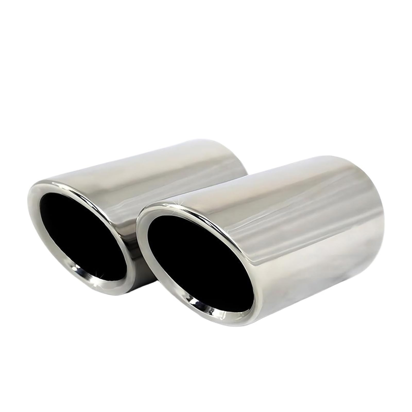 Auspuffspitze Für Jetta MK6 1.4T 2012 2013 2014 2015 70mm Auto Auspuff Schalldämpfer Spitze Rohr Abdeckung Auspuffrohr Spitzen(2pieces Silver) von Axexnejv
