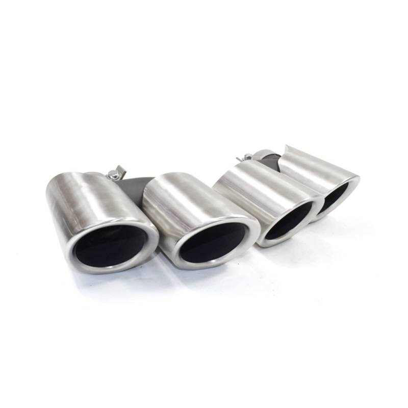 Auspuffspitze Für Macan 2.0t 2018-2024 Quad Schalldämpfer Spitze Auspuff System Düse Endrohr 1 Paar/Lot Auto Auspuff Spitze Auspuffrohr Spitzen(Silver B) von Axexnejv