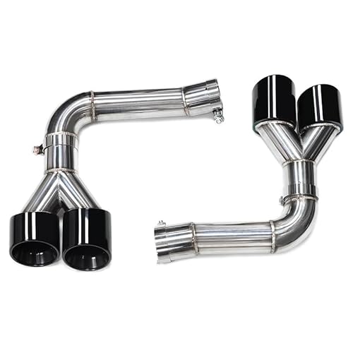 Auspuffspitze Für Q8 2019-2023 Verbesserte SQ8 Quad Schalldämpfer Header Abgassysteme Auspuffdüsen Auto Auspuff Endrohre Auspuffrohr Spitzen(Schwarz) von Axexnejv