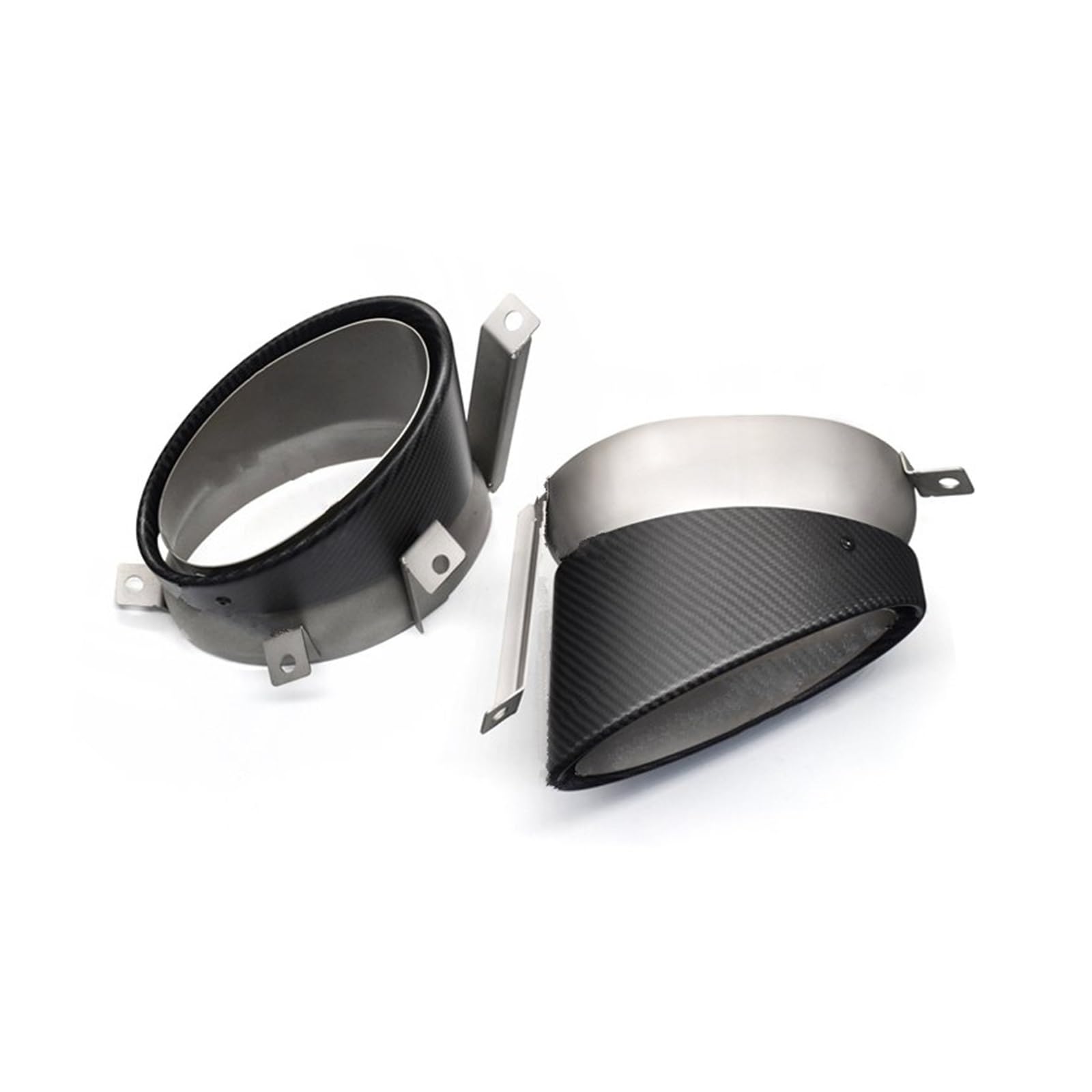 Auspuffspitze Für R8 V10 2010-2015 Carbonfaser-Autoauspuffendrohr Autoauspuffdüsenspitzen Ovale Carbonfaser-Auspuffspitze Auspuffrohr Spitzen(Style A) von Axexnejv