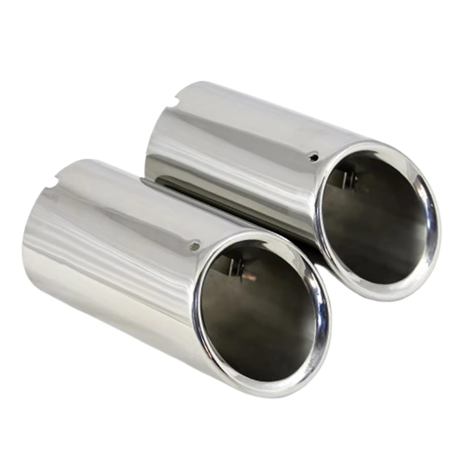 Auspuffspitze Für VW Für Passat 1.8T 2.0T 2011-2015 1 Paar 76mm Edelstahl Auto Auspuff Schalldämpfer Spitze Rohre Abdeckungen Auspuffrohr Spitzen(Silber) von Axexnejv