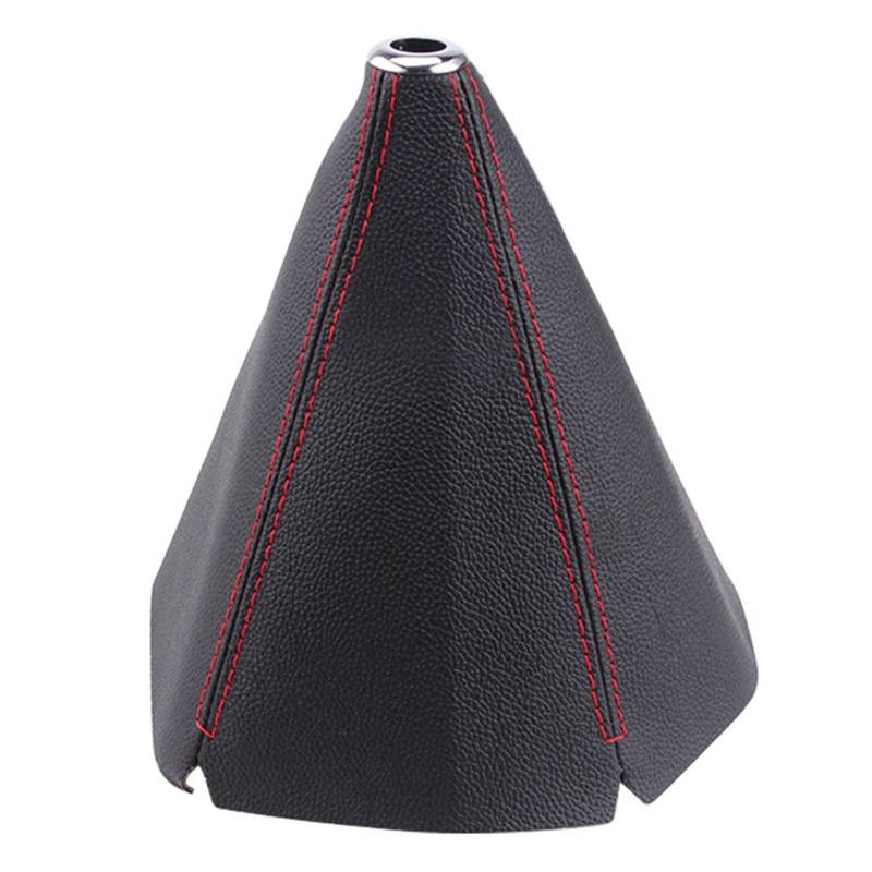 Auto Schaltknauf 16mm Universal Auto Gangschaltung Kragen Pu Leder Auto Schaltkragen Automatische Auto Manuelle Schalt Boot Abdeckung Legging Schaltknauf Automatik(Red) von Axexnejv