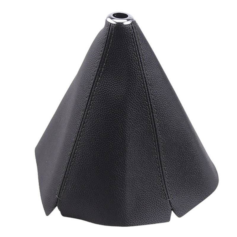 Auto Schaltknauf 16mm Universal Auto Gangschaltung Kragen Pu Leder Auto Schaltkragen Automatische Auto Manuelle Schalt Boot Abdeckung Legging Schaltknauf Automatik(Schwarz) von Axexnejv