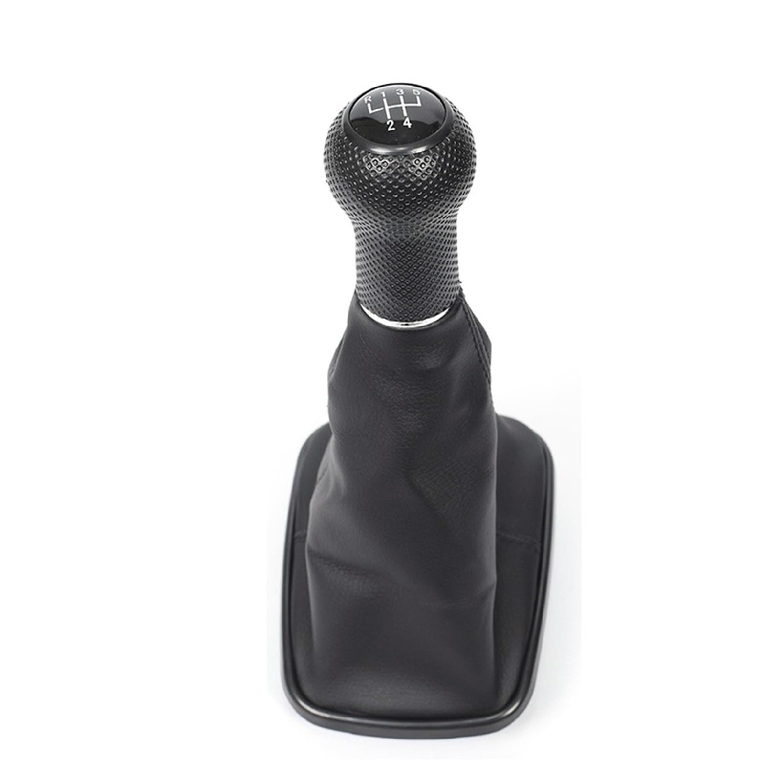 Auto Schaltknauf Für 1998-2004 Für Golf 4 IV MK4 Für GTI R32 Für Bora Für Jetta MT 5 6-Gang-Schaltknauf Schalthebelmanschette PU-Leder Schaltknauf Automatik(Black 5-Speed) von Axexnejv