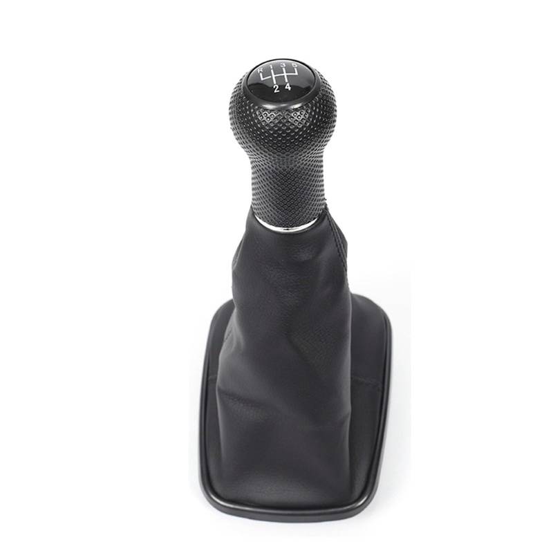 Auto Schaltknauf Für 1998-2004 Für Golf 4 IV MK4 Für GTI R32 Für Bora Für Jetta MT 5 6-Gang-Schaltknauf Schalthebelmanschette PU-Leder Schaltknauf Automatik(Black 5-Speed) von Axexnejv