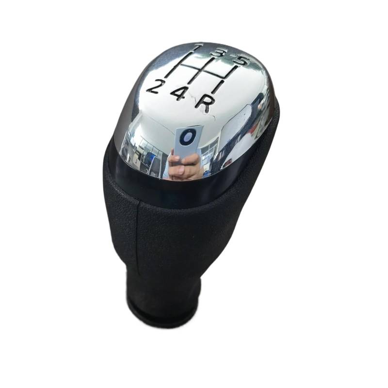 Auto Schaltknauf Für Clio 4 IV MK4 Manuelle Stick Kopf Shifter Hebel Griff Auto 5/6 Geschwindigkeit Schaltknauf Schaltknauf Automatik(Chrome 5 Speed) von Axexnejv