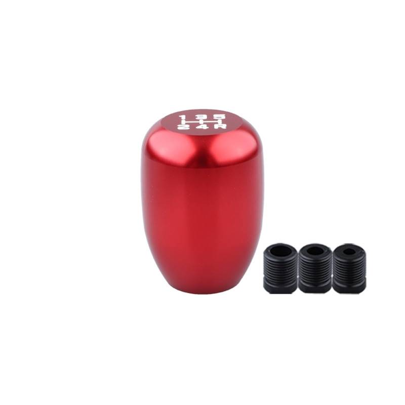 Auto Schaltknauf Für Ford 5 6 Geschwindigkeit Auto Aluminium Manuelle Shifter Hebel Schaltknauf at MT Runde Form Knöpfe Schaltknauf Automatik(Red) von Axexnejv