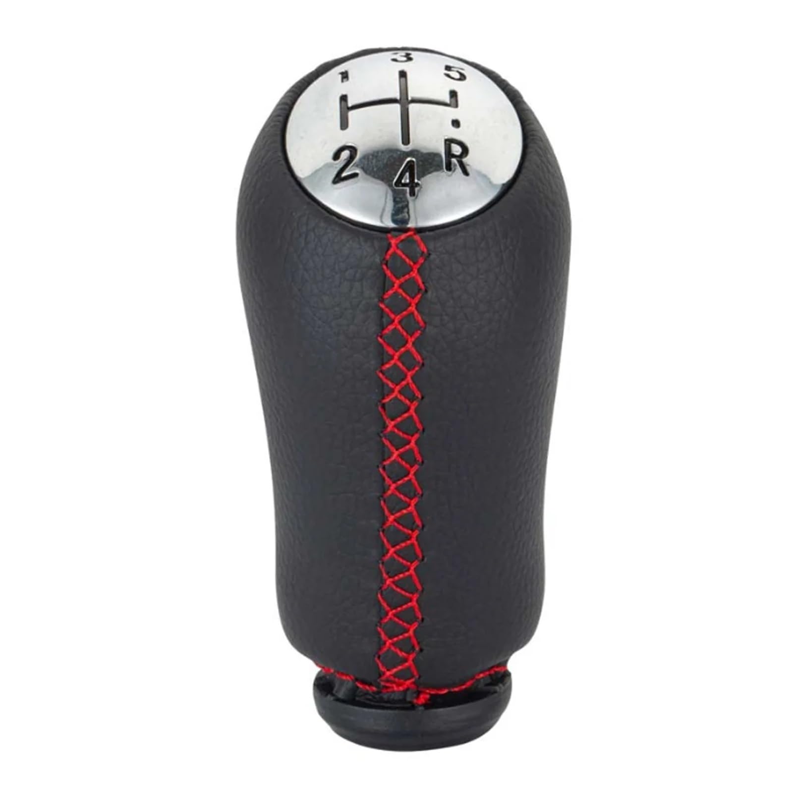 Auto Schaltknauf Für Manuelles Schalten Handball Leder Schalthebelkopf 5-Gang-Schaltung Rote Linie Schwarze Linie Weiße Linie Schaltknauf Automatik(Red) von Axexnejv