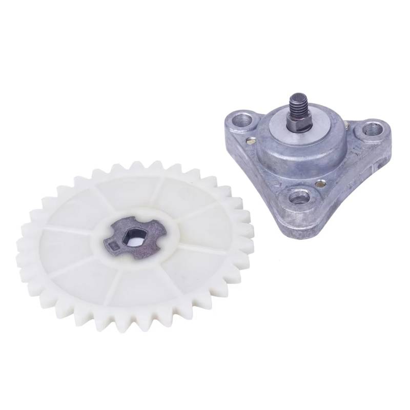 Benzinhahn Schalter Für GY6 50cc Für 139QMB Für QMA Roller Moped Ölpumpe Montage Mit Kraftstoff Pumpe Kettenrad Für 16 Zahn Kurbelwelle Motorrad Kraftstoffpumpe von Axexnejv