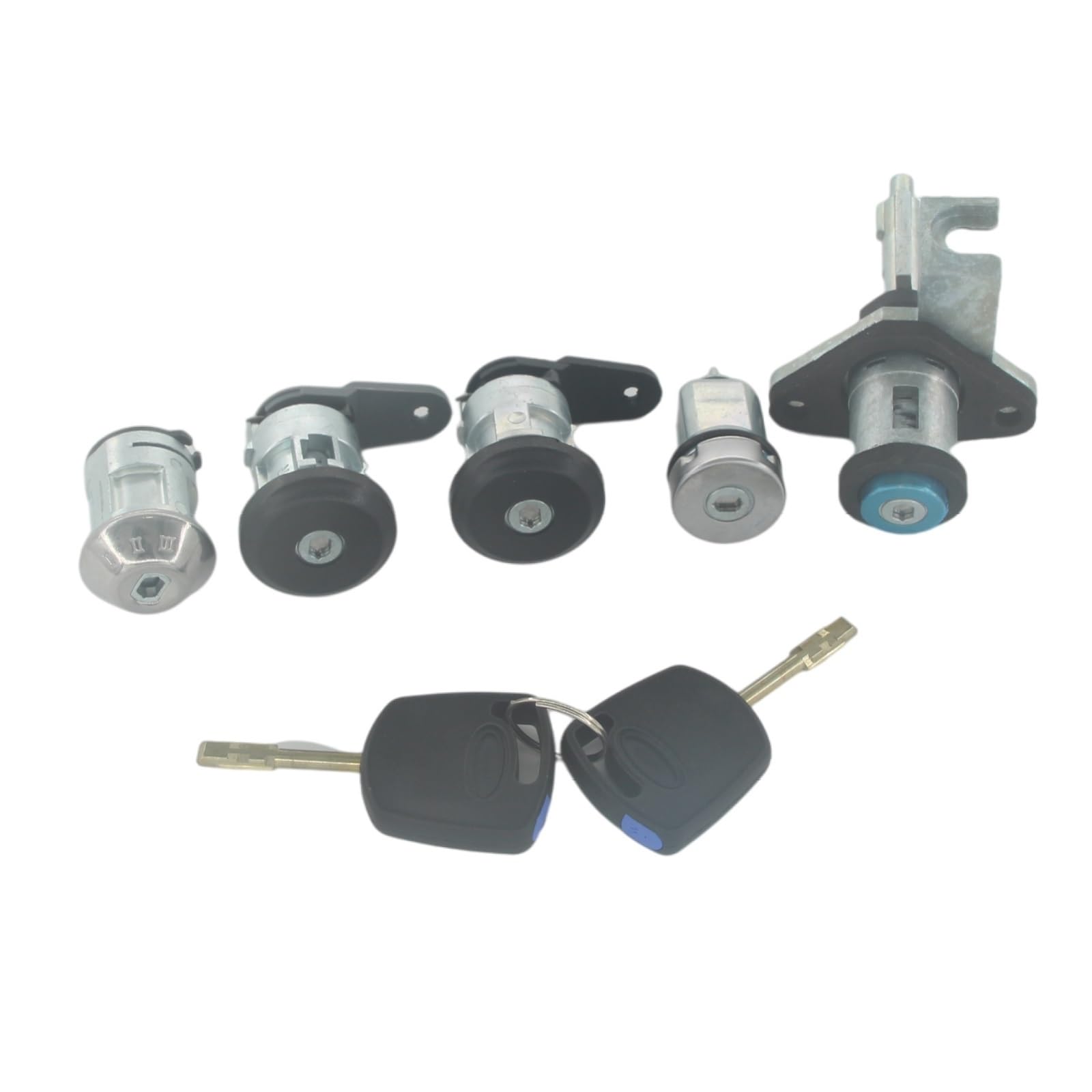 Heckklappenverriegelung FÜR FORD KA 1997-2007 KOMPLETTES SCHLOSSSET, STAMM-ZURÜCK-SCHLOSSZYLINDER MIT 2 SCHLÜSSELN AL177 97KG-B22050-BE 96FG122050AG Heckklappenschloss(5 piece SET) von Axexnejv