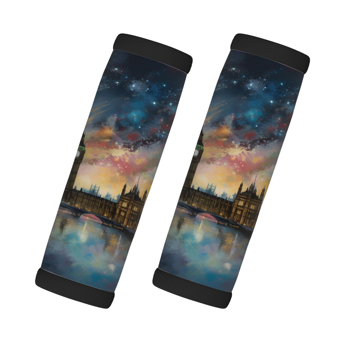 Dream Galaxy Gepäckgriffwickel, Neopren, Glockenturm, Koffergriffhandschuhe, Gepäckmarkierer zur einfachen Identifizierung, 2 Stück Dream Galaxy Gepäckgriffwickel, Neopren, Glockenturm, Koffergriffhandschuhe, Gepäckmarkierer zur einfachen Identifizierung, 2 Stück von Axurera