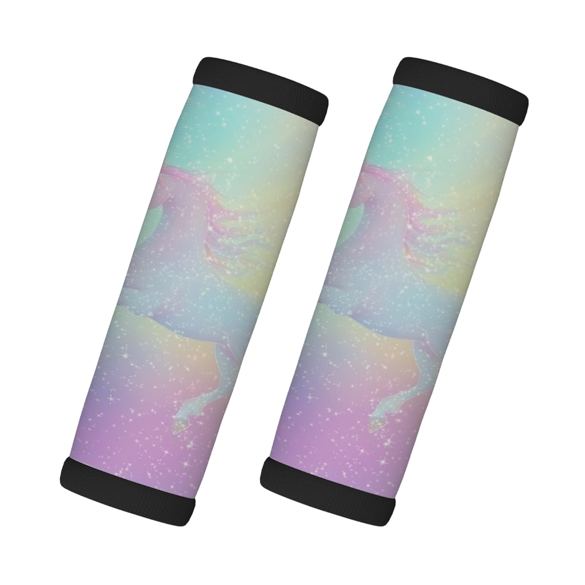 Gepäckgriff-Bandage aus Neopren, bunt, Pferde-Koffergriff-Handschuhe, Gepäckmarkierer zur einfachen Identifizierung, 2 Stück Gepäckgriff-Bandage aus Neopren, bunt, Pferde-Koffergriff-Handschuhe, Gepäckmarkierer zur einfachen Identifizierung, 2 Stück von Axurera