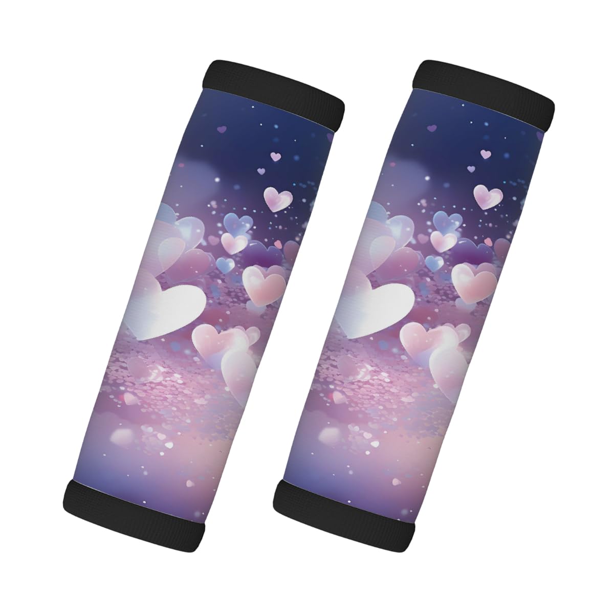Neopren-Gepäckgriffwickel, Dreamy Pink Purple Love Koffergriff-Handschuhe, Gepäckmarker zur einfachen Identifizierung, 2 Stück Neopren-Gepäckgriffwickel, Dreamy Pink Purple Love Koffergriff-Handschuhe, Gepäckmarker zur einfachen Identifizierung, 2 Stück von Axurera