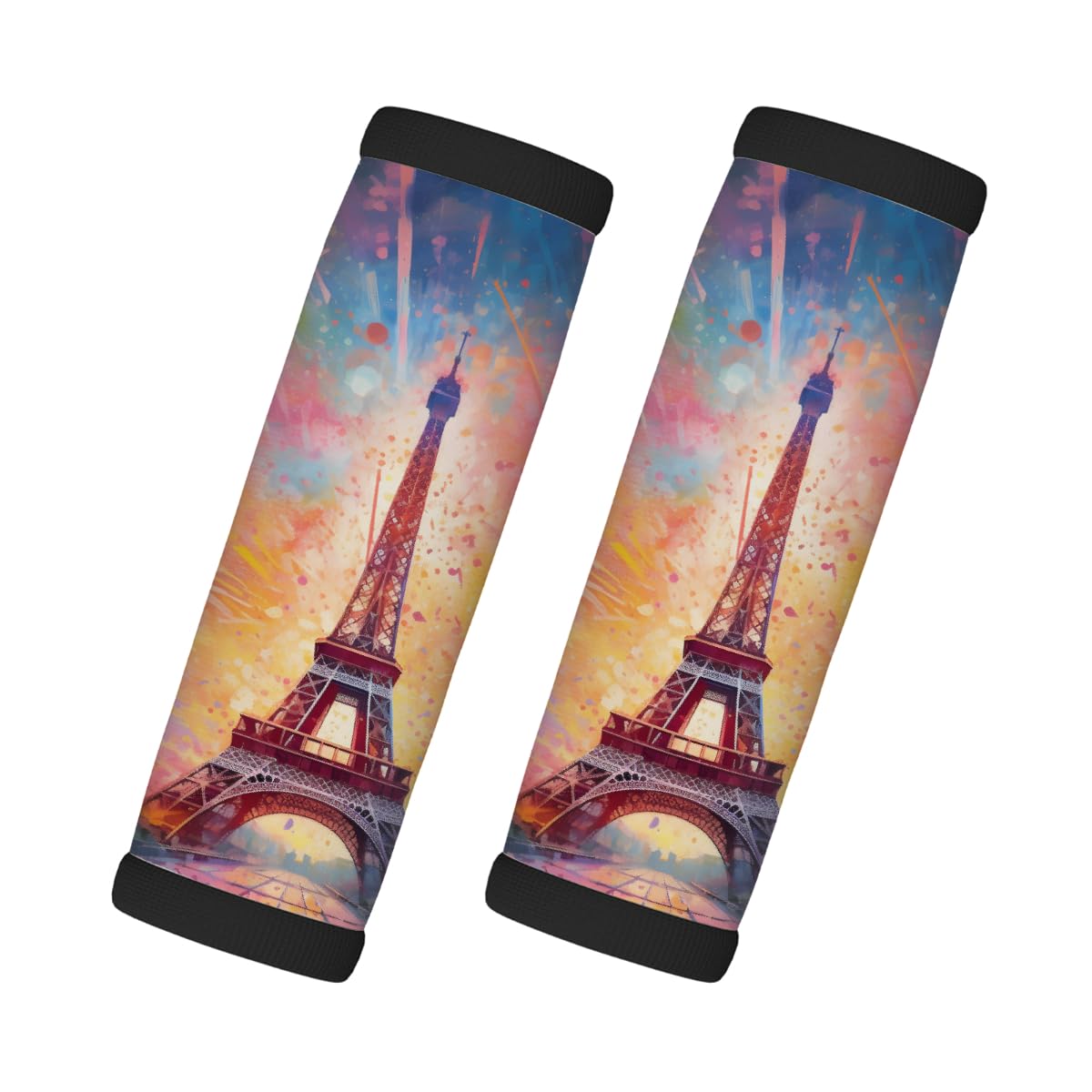 Neopren-Gepäckgriffwickel, Feuerwerk, Eiffel, Koffergriff-Handschuhe, Gepäckmarkierer zur einfachen Identifizierung, 2 Stück Neopren-Gepäckgriffwickel, Feuerwerk, Eiffel, Koffergriff-Handschuhe, Gepäckmarkierer zur einfachen Identifizierung, 2 Stück von Axurera