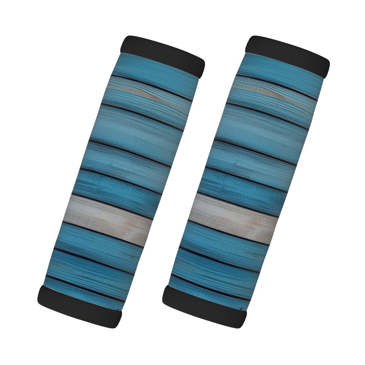 Neopren-Gepäckgriffwickel, Holz, Blau, Koffergriff-Handschuhe, Gepäckmarkierer zur einfachen Identifizierung, 2 Stück Neopren-Gepäckgriffwickel, Holz, Blau, Koffergriff-Handschuhe, Gepäckmarkierer zur einfachen Identifizierung, 2 Stück von Axurera
