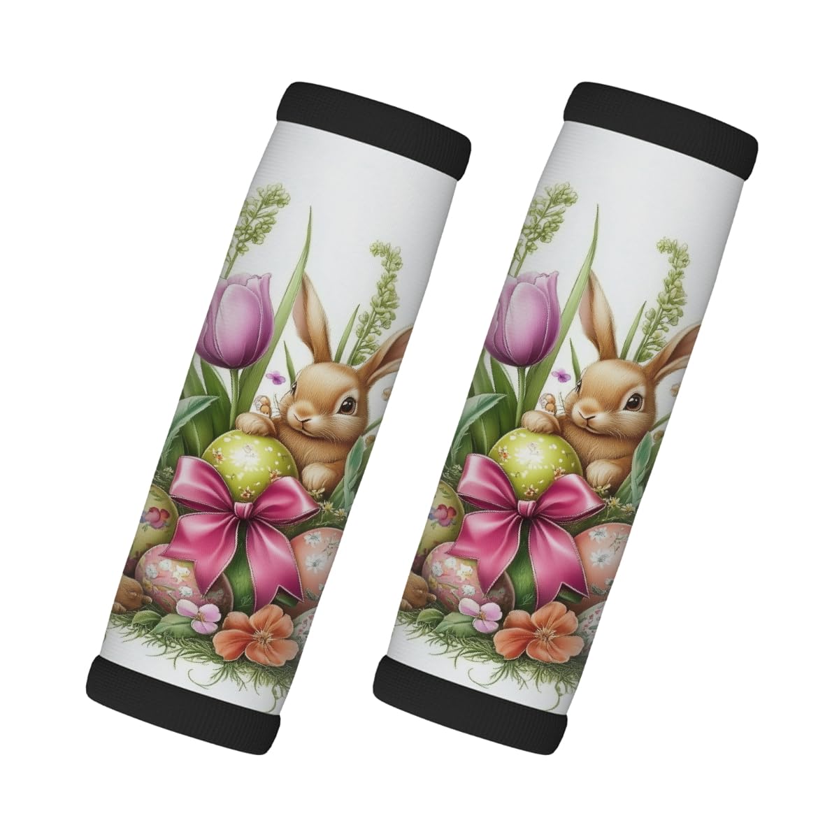 Neopren-Gepäckgriffwickel, Osterblume und Pflanze, Schmetterling, Kaninchen, Koffergriff-Handschuhe, Gepäckmarkierer zur einfachen Identifizierung, 2 Stück Neopren-Gepäckgriffwickel, Osterblume und Pflanze, Schmetterling, Kaninchen, Koffergriff-Handschuhe, Gepäckmarkierer zur einfachen Identifizierung, 2 Stück von Axurera