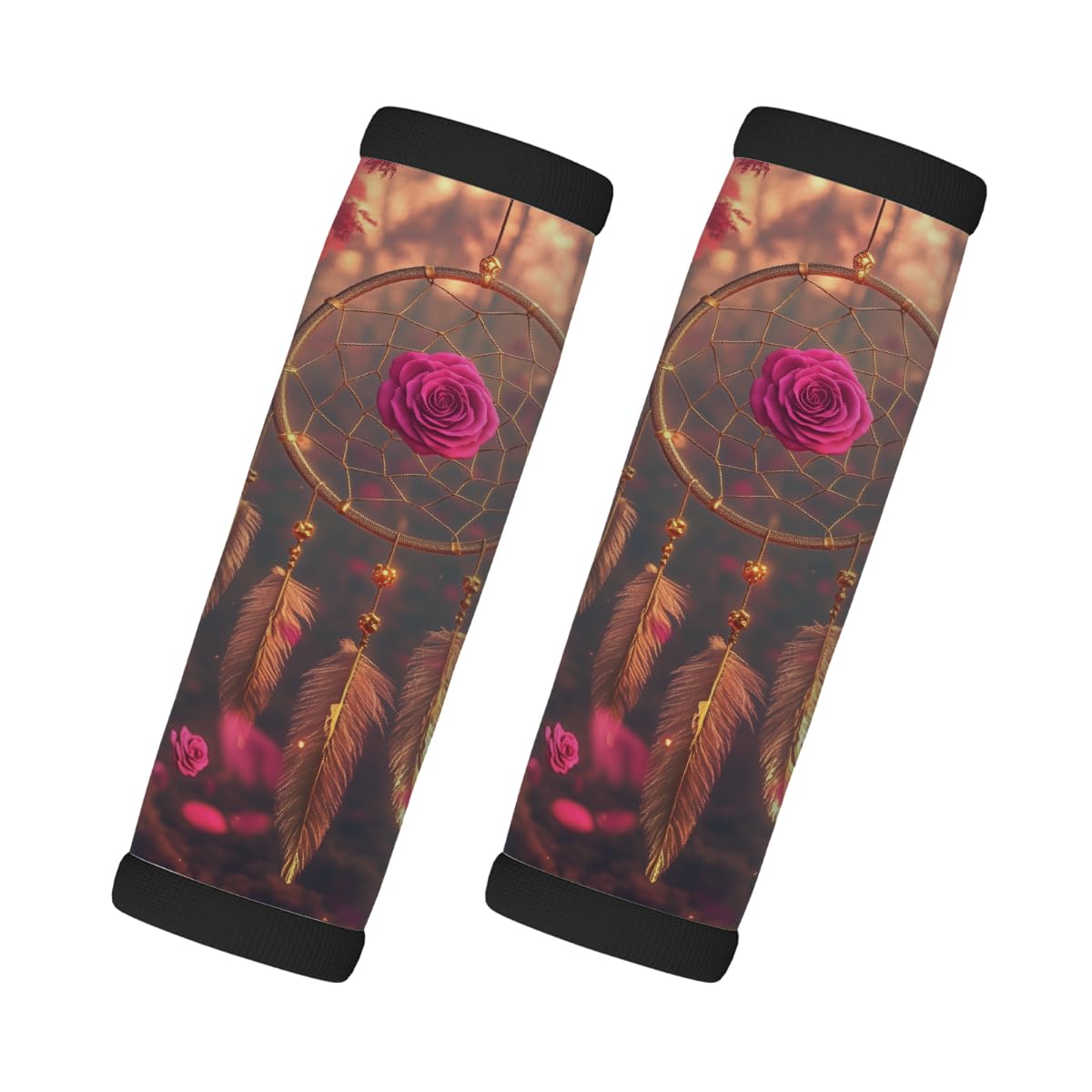 Neopren-Gepäckgriffwickel, Rosen-Traumfänger, Koffergriff-Handschuhe, Gepäckmarkierer zur einfachen Identifizierung, 2 Stück Neopren-Gepäckgriffwickel, Rosen-Traumfänger, Koffergriff-Handschuhe, Gepäckmarkierer zur einfachen Identifizierung, 2 Stück von Axurera