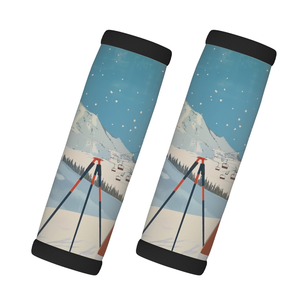 Neopren-Gepäckgriffwickel, Schneeschlitten-Koffergriff-Handschuhe, Gepäckmarkierer zur einfachen Identifizierung, 2 Stück Neopren-Gepäckgriffwickel, Schneeschlitten-Koffergriff-Handschuhe, Gepäckmarkierer zur einfachen Identifizierung, 2 Stück von Axurera
