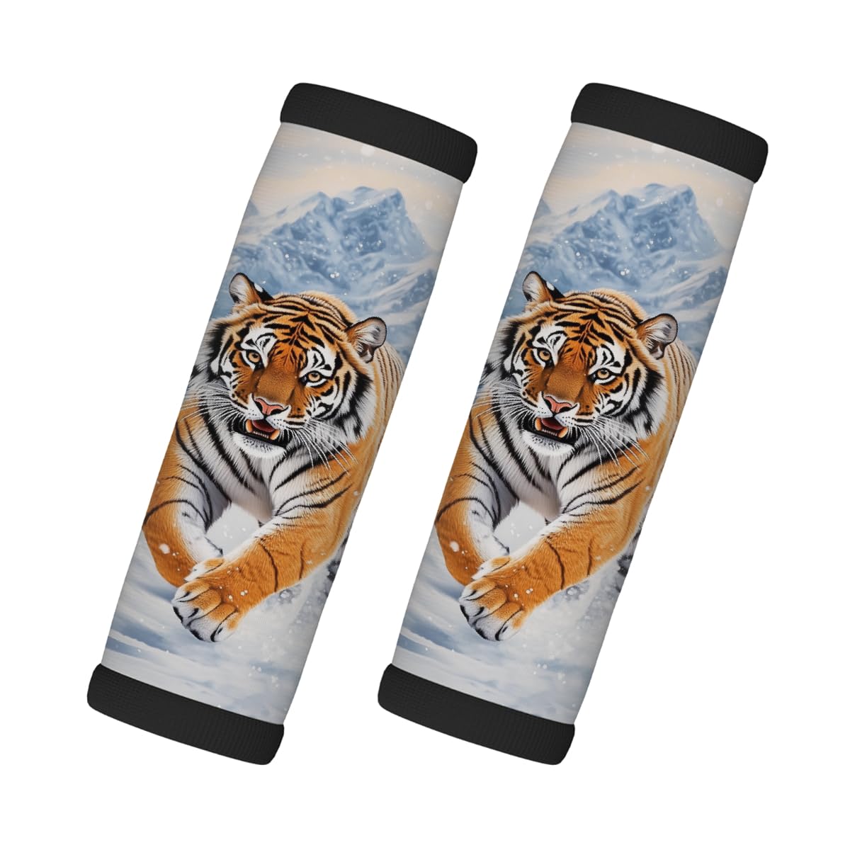 Neopren-Gepäckgriffwickel, Snow Tiger Koffergriff-Handschuhe, Gepäckmarkierer zur einfachen Identifizierung, 2 Stück Neopren-Gepäckgriffwickel, Snow Tiger Koffergriff-Handschuhe, Gepäckmarkierer zur einfachen Identifizierung, 2 Stück von Axurera