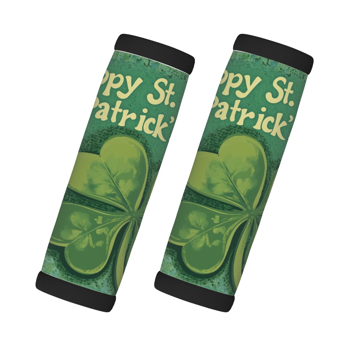 Neopren-Gepäckgriffwickel, St. Patrick's Day Happy St Clover Koffergriff-Handschuhe, Gepäckmarkierer zur einfachen Identifizierung, 2 Stück Neopren-Gepäckgriffwickel, St. Patrick's Day Happy St Clover Koffergriff-Handschuhe, Gepäckmarkierer zur einfachen Identifizierung, 2 Stück von Axurera