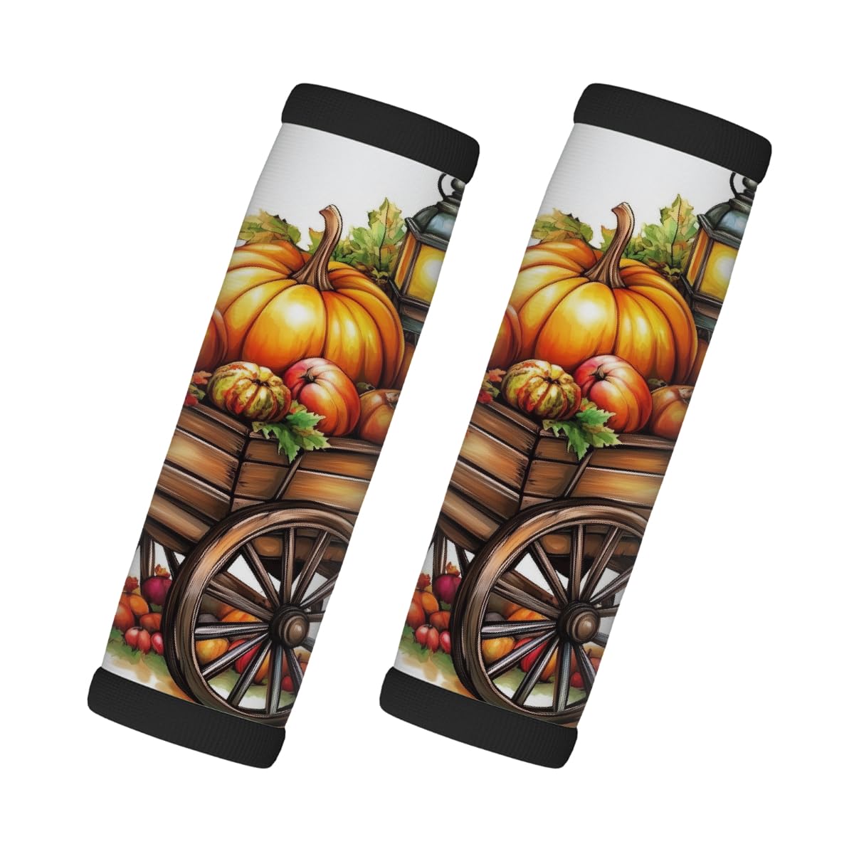 Neopren-Gepäckgriffwickel, Thanksgiving-Tagswagen, Kürbis-Sonnenblumenkoffergriff-Handschuhe, Gepäckmarkierer zur einfachen Identifizierung, 2 Stück Neopren-Gepäckgriffwickel, Thanksgiving-Tagswagen, Kürbis-Sonnenblumenkoffergriff-Handschuhe, Gepäckmarkierer zur einfachen Identifizierung, 2 Stück von Axurera