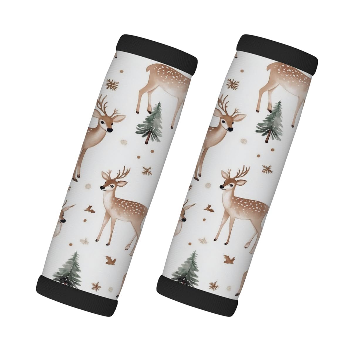 Neopren-Gepäckgriffwickel, Weihnachts-Hirsch-Schneeflocke, Weihnachtsbaum, Koffergriff-Handschuhe, Gepäckmarkierer für einfache Identifizierung, 2 Stück Neopren-Gepäckgriffwickel, Weihnachts-Hirsch-Schneeflocke, Weihnachtsbaum, Koffergriff-Handschuhe, Gepäckmarkierer für einfache Identifizierung, 2 Stück von Axurera