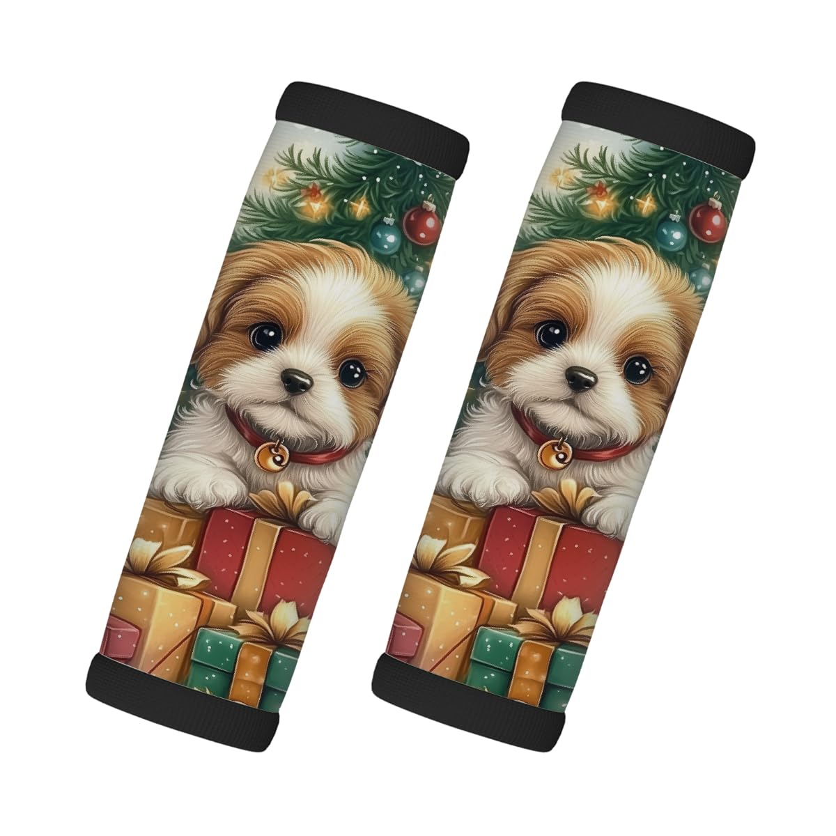 Neopren-Gepäckgriffwickel, Weihnachtsgeschenk, Baum, Koffergriff, Handschuhe, Gepäckmarkierer zur einfachen Identifizierung, 2 Stück Neopren-Gepäckgriffwickel, Weihnachtsgeschenk, Baum, Koffergriff, Handschuhe, Gepäckmarkierer zur einfachen Identifizierung, 2 Stück von Axurera