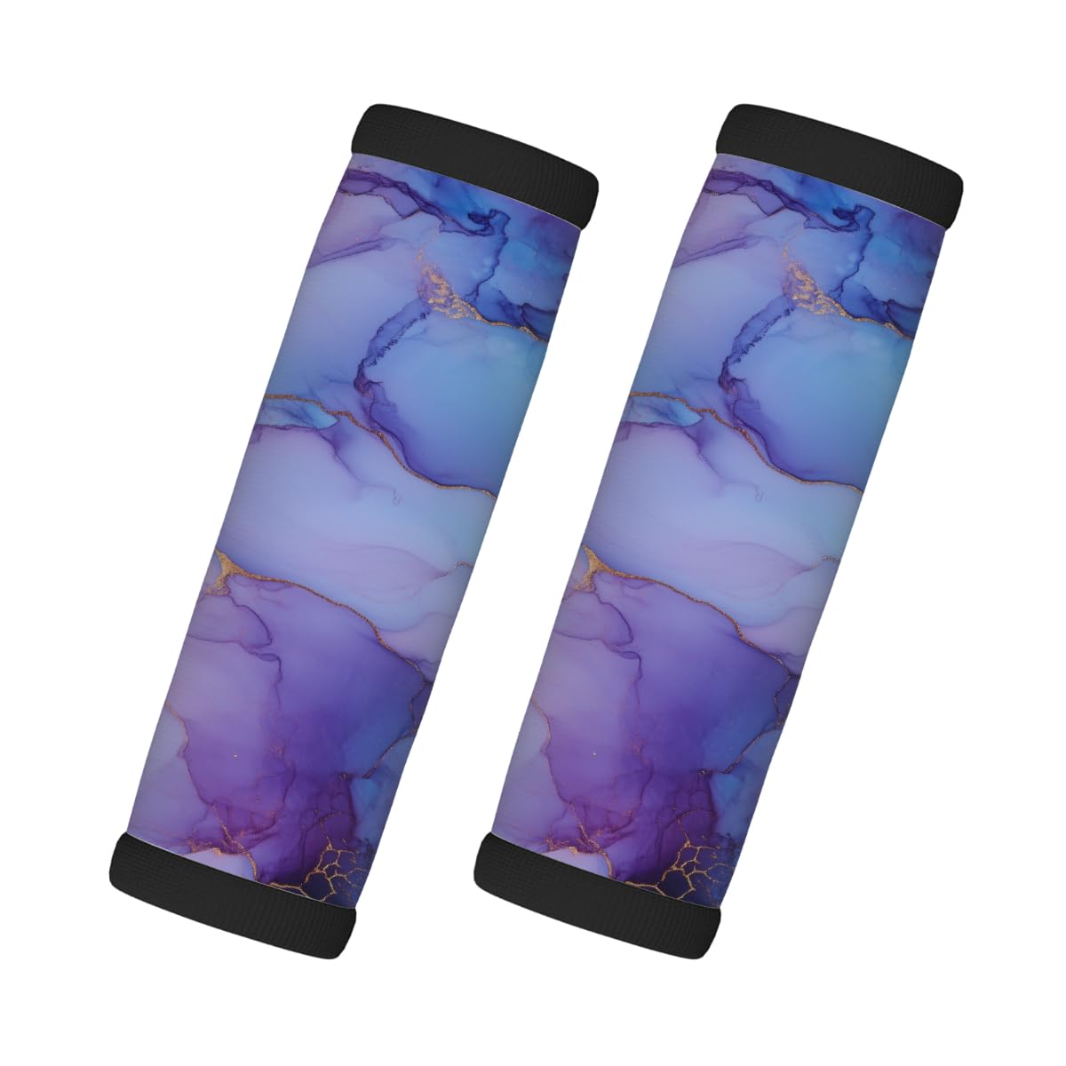 Neopren-Gepäckgriffwickel, blau-violett, Marmorierung, Koffergriff-Handschuhe, Gepäckmarkierer zur einfachen Identifizierung, 2 Stück Neopren-Gepäckgriffwickel, blau-violett, Marmorierung, Koffergriff-Handschuhe, Gepäckmarkierer zur einfachen Identifizierung, 2 Stück von Axurera