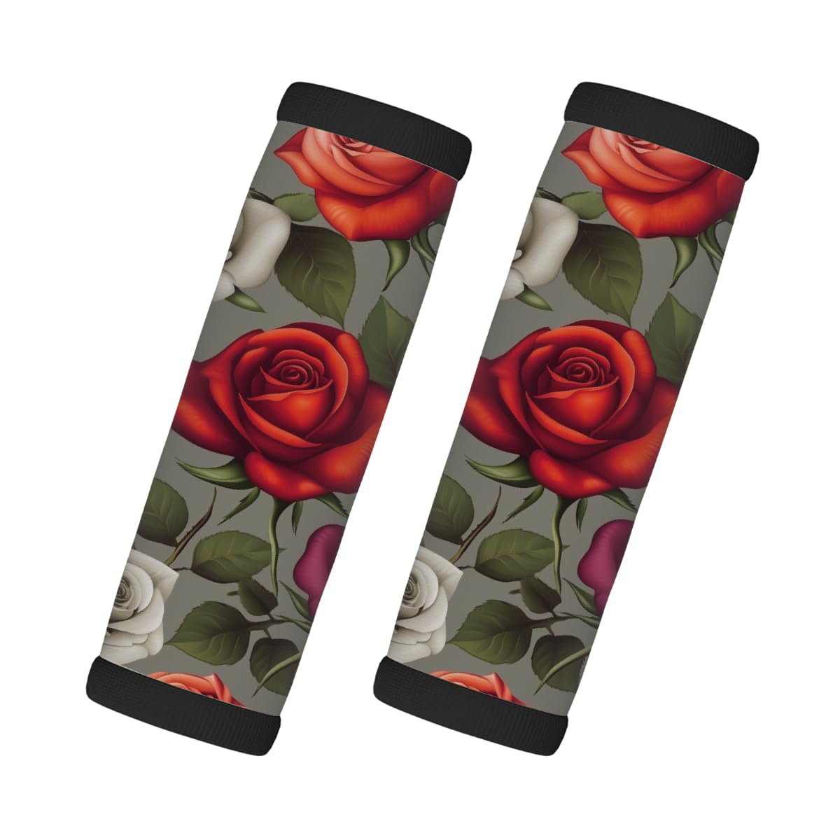 Neopren-Gepäckgriffwickel, bunte Rose, Koffergriff-Handschuhe, Gepäckmarker zur einfachen Identifizierung, 2 Stück Neopren-Gepäckgriffwickel, bunte Rose, Koffergriff-Handschuhe, Gepäckmarker zur einfachen Identifizierung, 2 Stück von Axurera