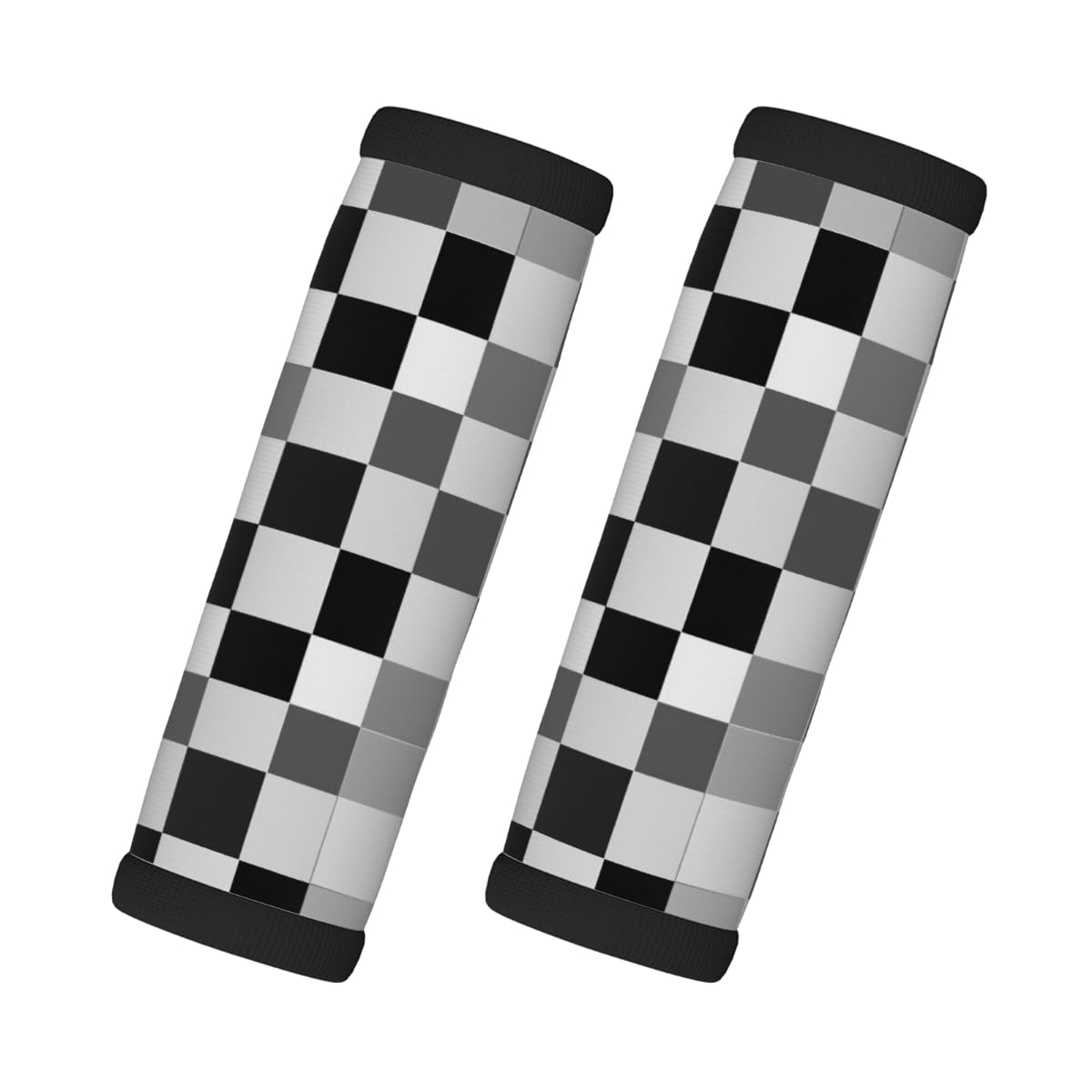 Neopren-Gepäckgriffwickel, schwarz-weiß-grau, Gitter-Koffergriff-Handschuhe, Gepäckmarkierer zur einfachen Identifizierung, 2 Stück Neopren-Gepäckgriffwickel, schwarz-weiß-grau, Gitter-Koffergriff-Handschuhe, Gepäckmarkierer zur einfachen Identifizierung, 2 Stück von Axurera