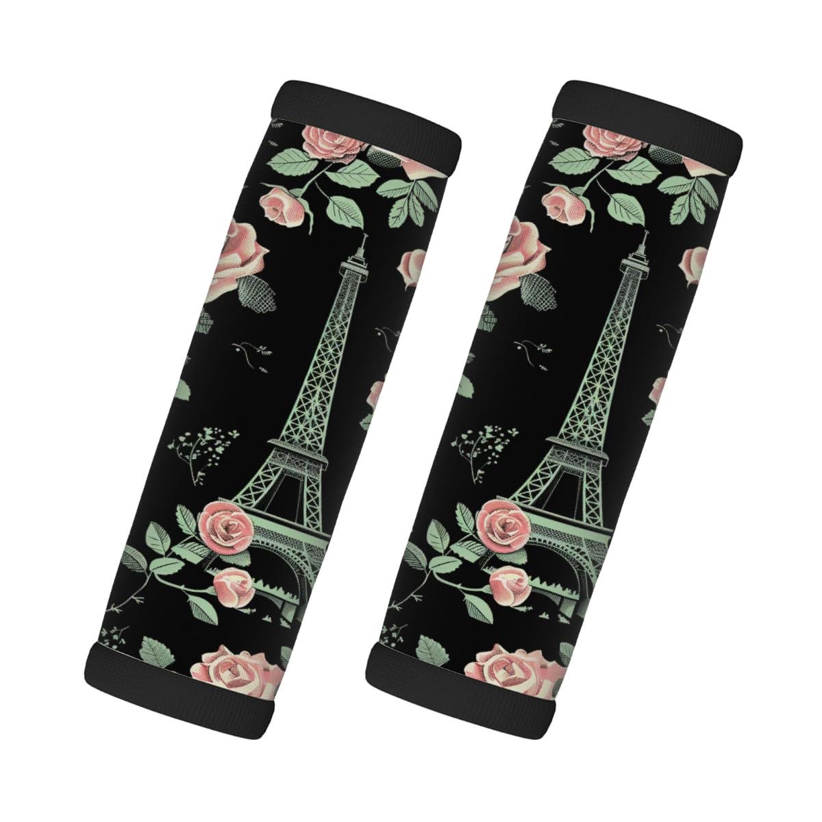 Neopren-Gepäckgriffwickel, schwarze Eiffelrose, Koffergriff-Handschuhe, Gepäckmarkierer zur einfachen Identifizierung, 2 Stück Neopren-Gepäckgriffwickel, schwarze Eiffelrose, Koffergriff-Handschuhe, Gepäckmarkierer zur einfachen Identifizierung, 2 Stück von Axurera
