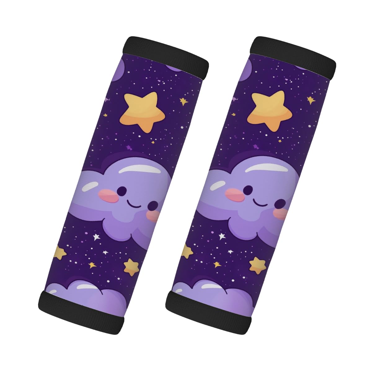 Neopren-Gepäckgriffwickel, violetter Wolkenstern, Koffergriffhandschuhe, Gepäckmarkierer zur einfachen Identifizierung, 2 Stück Neopren-Gepäckgriffwickel, violetter Wolkenstern, Koffergriffhandschuhe, Gepäckmarkierer zur einfachen Identifizierung, 2 Stück von Axurera
