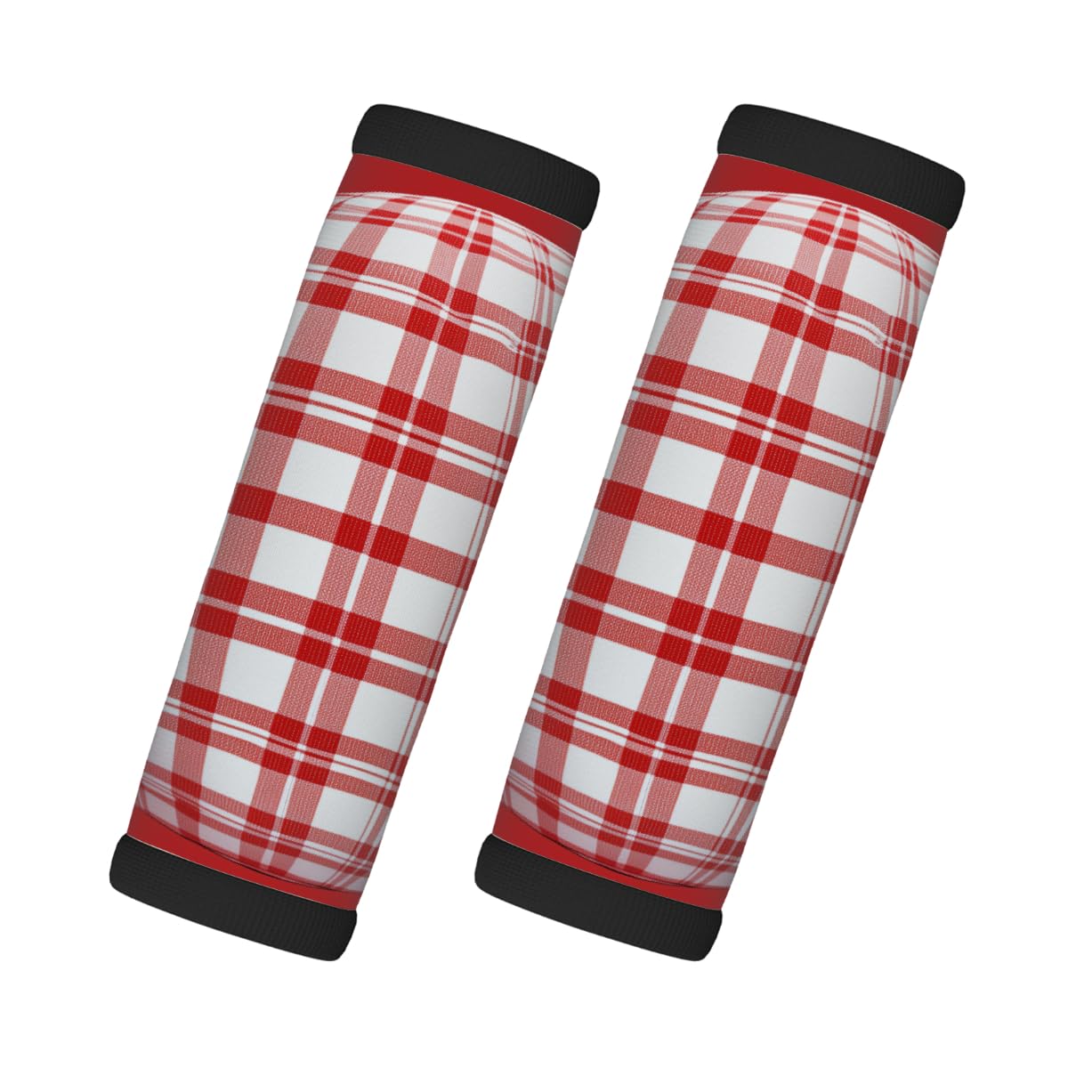 Neopren-Gepäckgriffwickel, weiß-rot, Kreisgitter, Koffergriff-Handschuhe, Gepäckmarkierer zur einfachen Identifizierung, 2 Stück Neopren-Gepäckgriffwickel, weiß-rot, Kreisgitter, Koffergriff-Handschuhe, Gepäckmarkierer zur einfachen Identifizierung, 2 Stück von Axurera