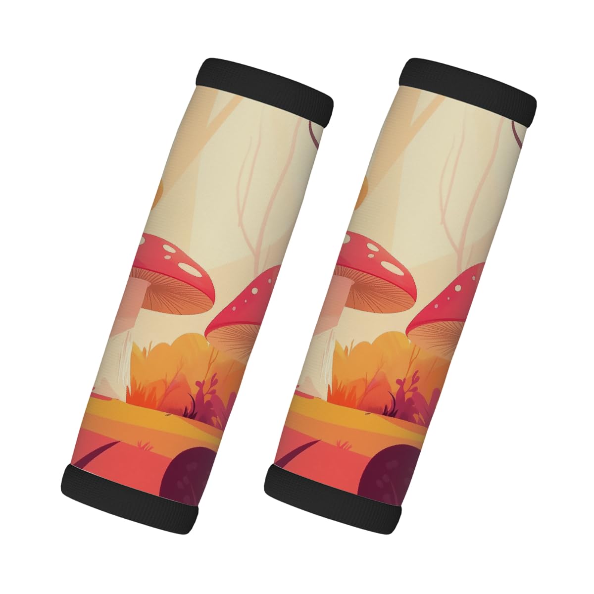 Neopren-Gepäckgriffwickel, zwei rote Pilz-Koffergriff-Handschuhe, Gepäckmarkierer zur einfachen Identifizierung, 2 Stück Neopren-Gepäckgriffwickel, zwei rote Pilz-Koffergriff-Handschuhe, Gepäckmarkierer zur einfachen Identifizierung, 2 Stück von Axurera