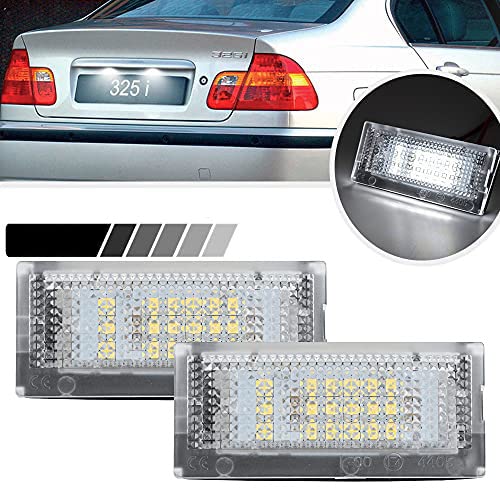 Ayikeiy 2 Stück LED Kennzeichenbeleuchtung nummernschildbeleuchtung kompatibel mit BMW E46 3er Serie 4D Limousine 5D Touring 98-05 OEM# 51138236269 von Ayikeiy