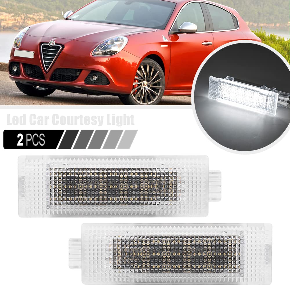 Ayikeiy 2X LED-Innenleuchten für Autotür türbeleuchtung Kofferraumbeleuchtung Innenbeleuchtung weiß kompatibel mit Alfa Romeo Giulietta Mito Brera GT Spider Giulia Stelvio 166 147 156 159 4C Ayikeiy 2X LED-Innenleuchten für Autotür türbeleuchtung Kofferraumbeleuchtung Innenbeleuchtung weiß kompatibel mit Alfa Romeo Giulietta Mito Brera GT Spider Giulia Stelvio 166 147 156 159 4C von Ayikeiy