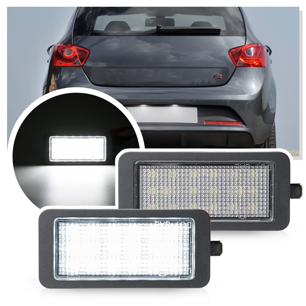 Ayikeiy 2 Stück LED Kennzeichenbeleuchtung hinten kompatibel mit Seat Ibiza IV 6J/6P Schrägheck 2009-2016 Tag-Registrierungslampen Ayikeiy 2 Stück LED Kennzeichenbeleuchtung hinten kompatibel mit Seat Ibiza IV 6J/6P Schrägheck 2009-2016 Tag-Registrierungslampen von Ayikeiy