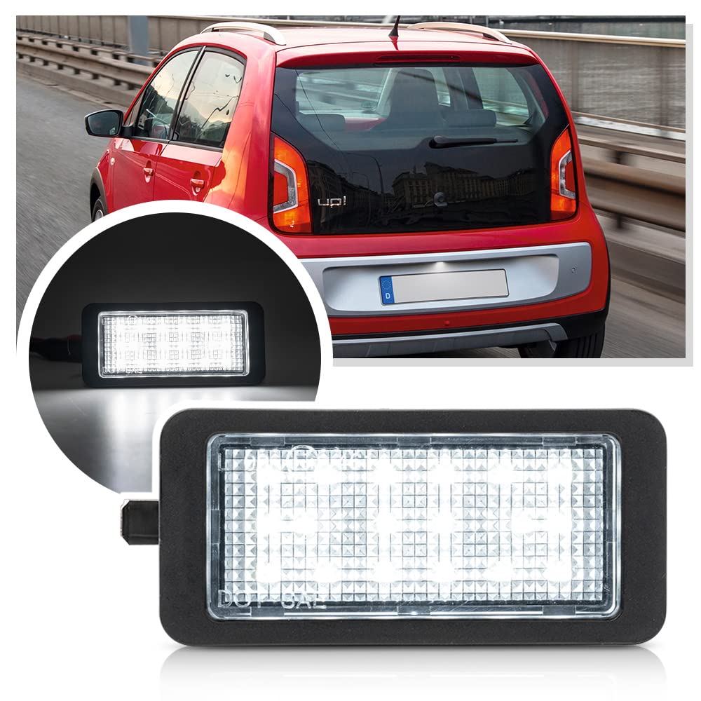 Ayikeiy 1 x LED-Kennzeichenbeleuchtung kompatibel mit VW up!/e-up! Skoda Citigo / E-Citigo Seat Mii / e-Mii von Ayikeiy