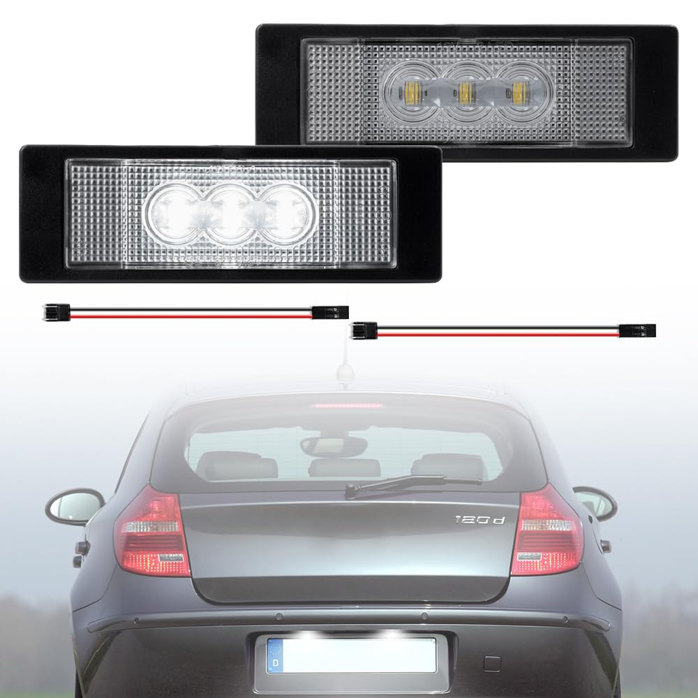 LED Kennzeichenbeleuchtung weiß kompatibel mit BMW E81 E87 F20 F21 E63 E64 F06 F12 F13 1er 6er Z4 E86 E85 E89 X2 Gran Coupe LED Kennzeichenbeleuchtung weiß kompatibel mit BMW E81 E87 F20 F21 E63 E64 F06 F12 F13 1er 6er Z4 E86 E85 E89 X2 Gran Coupe von Ayikeiy
