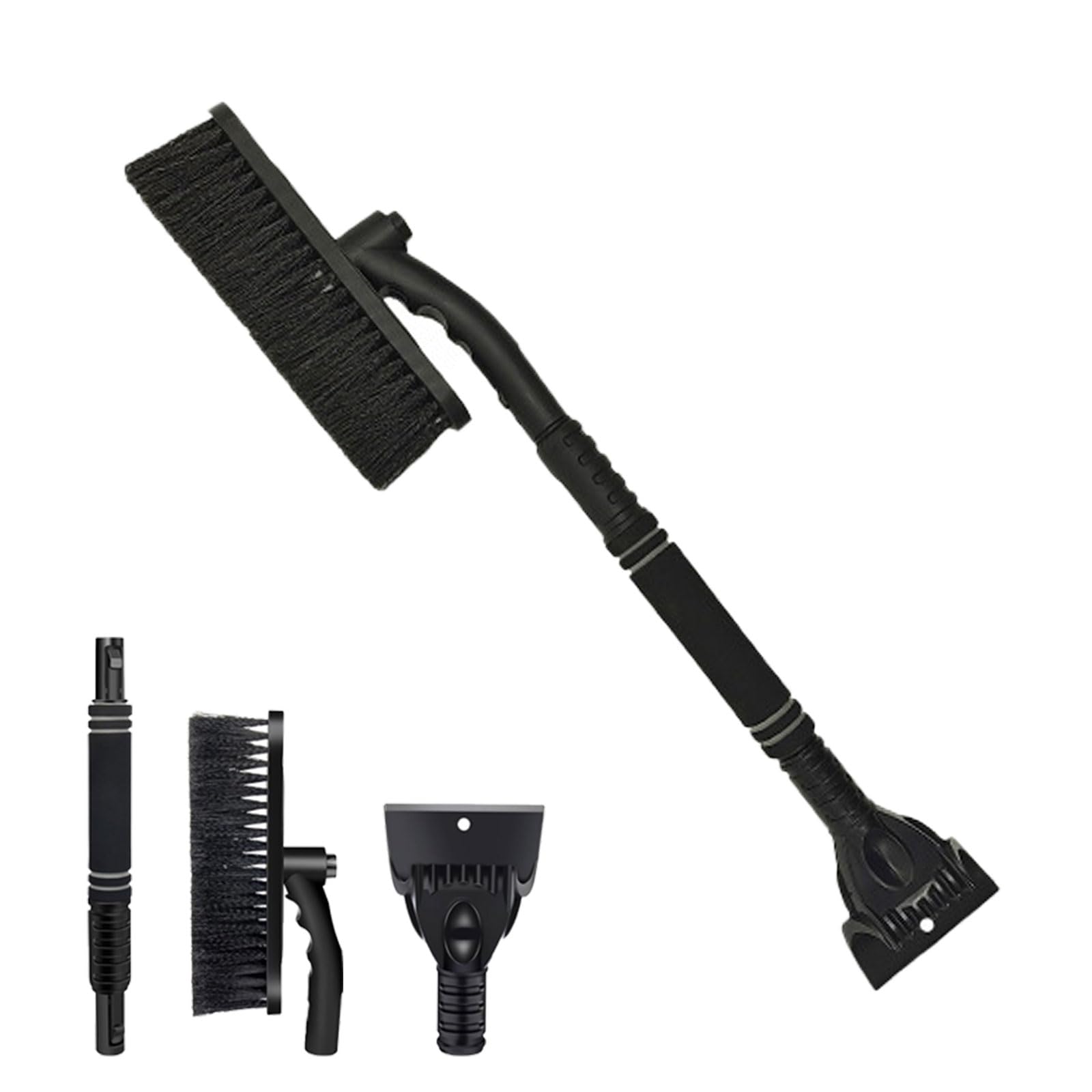 Ayizhiniu Eiskratzer Auto mit Besen, Schneebesen Auto 2-in-1 Eiskratzer, Eiskratzer Auto Schneebürste Abnehmbare, Schneebesen Auto für 360° Drehbarer Kopf, Anwendbar auf Auto von Ayizhiniu
