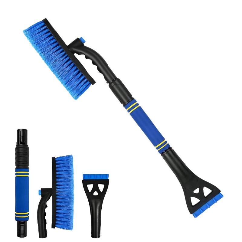 Ayizhiniu Eiskratzer Auto mit Besen, Schneebesen Auto 2-in-1 Eiskratzer, Eiskratzer Auto Schneebürste Abnehmbare, Schneebesen Auto für 360° Drehbarer Kopf, Anwendbar auf Auto von Ayizhiniu