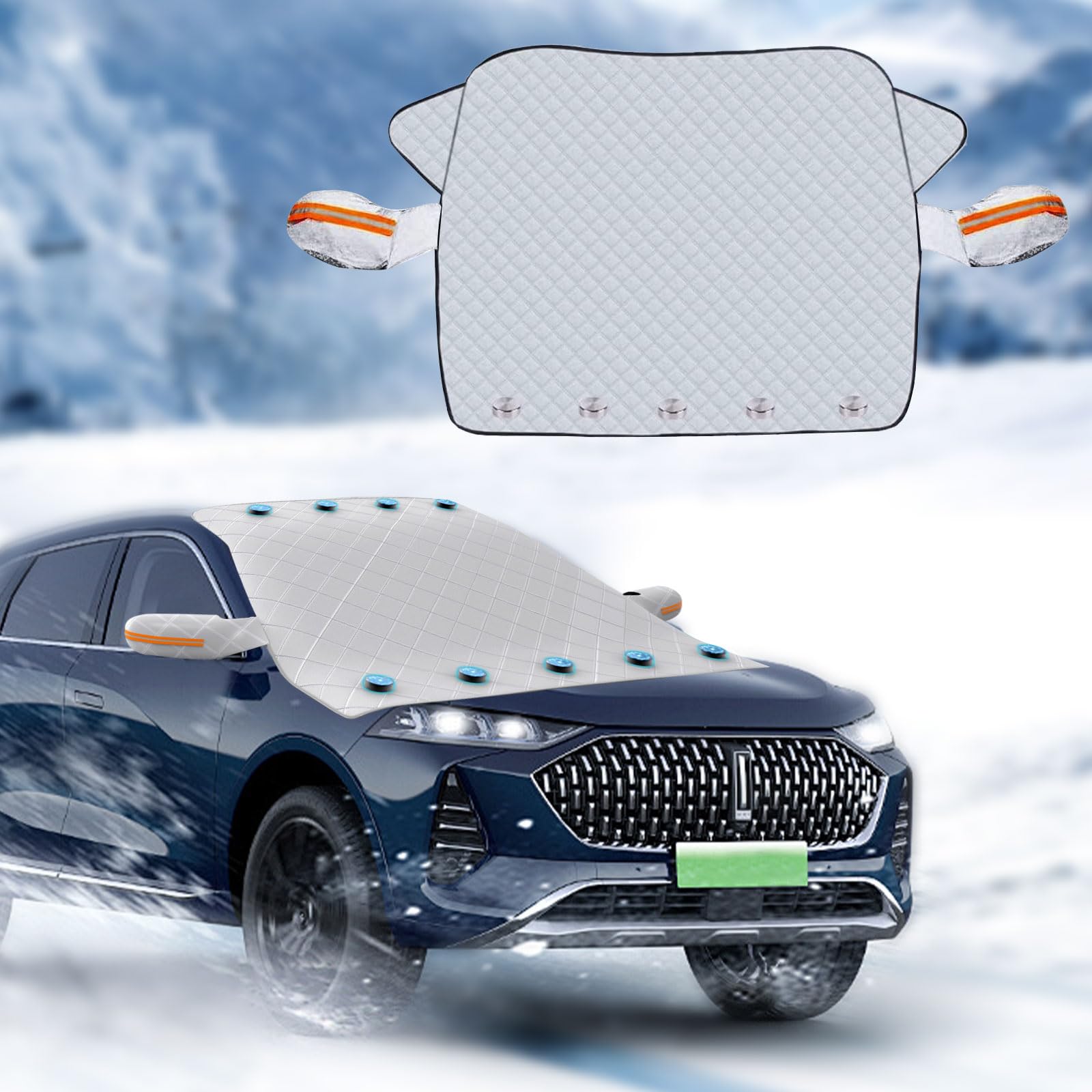 Ayizhiniu Scheibenabdeckung Auto Winter, Frontscheibenabdeckung Auto, Faltbare Windschutzscheibenabdeckung mit 9 Magnet Fixierung, Anwendbar auf Autoschutz im Winter Ausrüstung Ayizhiniu Scheibenabdeckung Auto Winter, Frontscheibenabdeckung Auto, Faltbare Windschutzscheibenabdeckung mit 9 Magnet Fixierung, Anwendbar auf Autoschutz im Winter Ausrüstung von Ayizhiniu