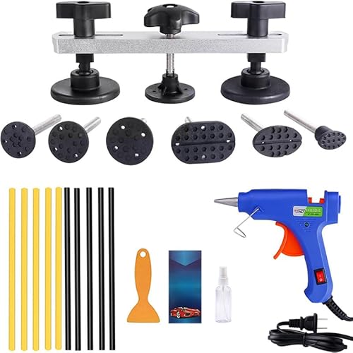 Ayolofei Dellen Reparatur Set, Auto Ausbeulwerkzeug, DIY Repair Puller Kit mit Brückenzieher, Paintless Dent Removal Tool für Fahrzeug Dellen Reparaturset von Ayolofei