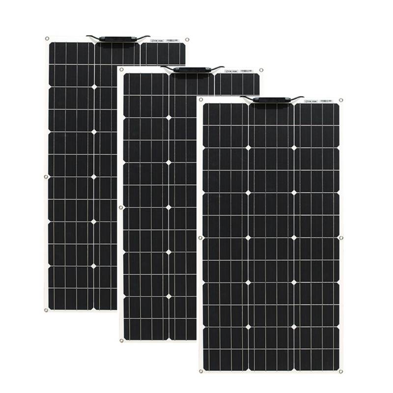 Aysolar 300W 12V Solarpanel Flexibel 3x100W 18V Monokristalline Flexibles Solarmodul für Marine Wohnmobil Anhänger Boot Kabine Van Auto, Batterieladung von Aysolar