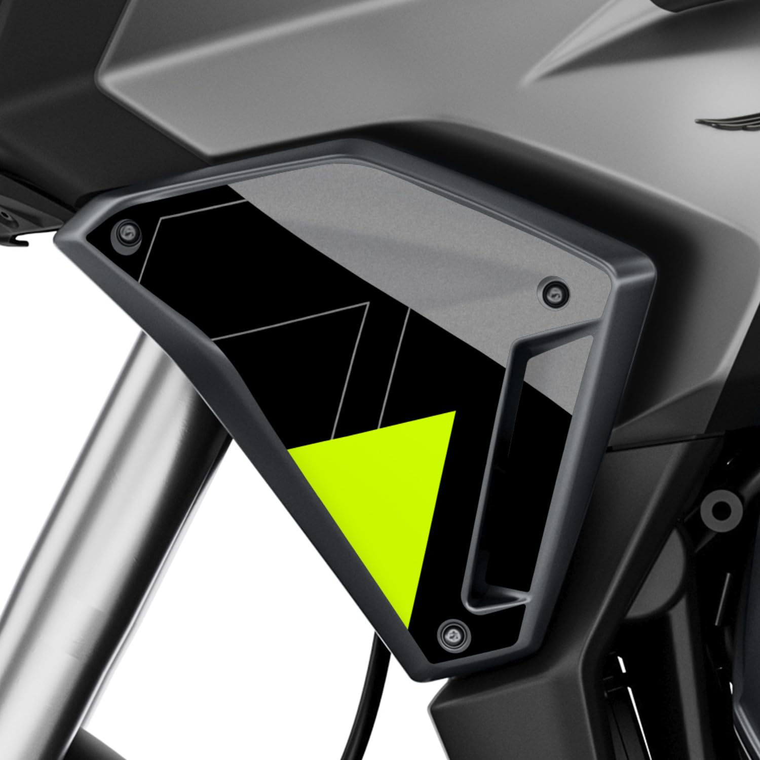 Az Graphishop Schutz Spoiler Kühlerabdeckung kompatibel mit Moto Guzzi Stelvio V100 2024-2025 ADG-STELVIO (Schwarz Vulcano) von Az Graphishop