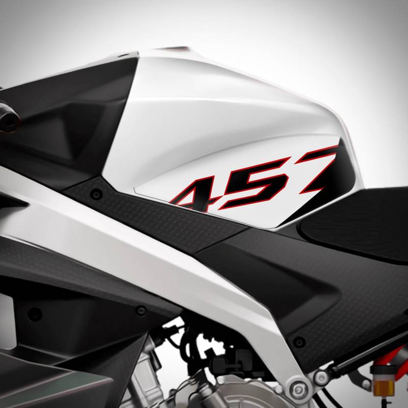 Az Graphishop Seitliche Tankpads aus 3D-Harz, kompatibel mit Aprilia RS 457 2024-2025 L-234 (Opalescent Light) von Az Graphishop